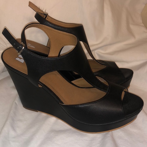 bp | Shoes | Black Wedges | Poshmark